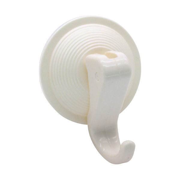 FM White Plastic Lever Suction Hooks (2pcs) | Fackelmann